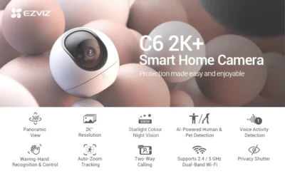 EZVIZ C6 - 2K Indoor Home camera with AI Powered